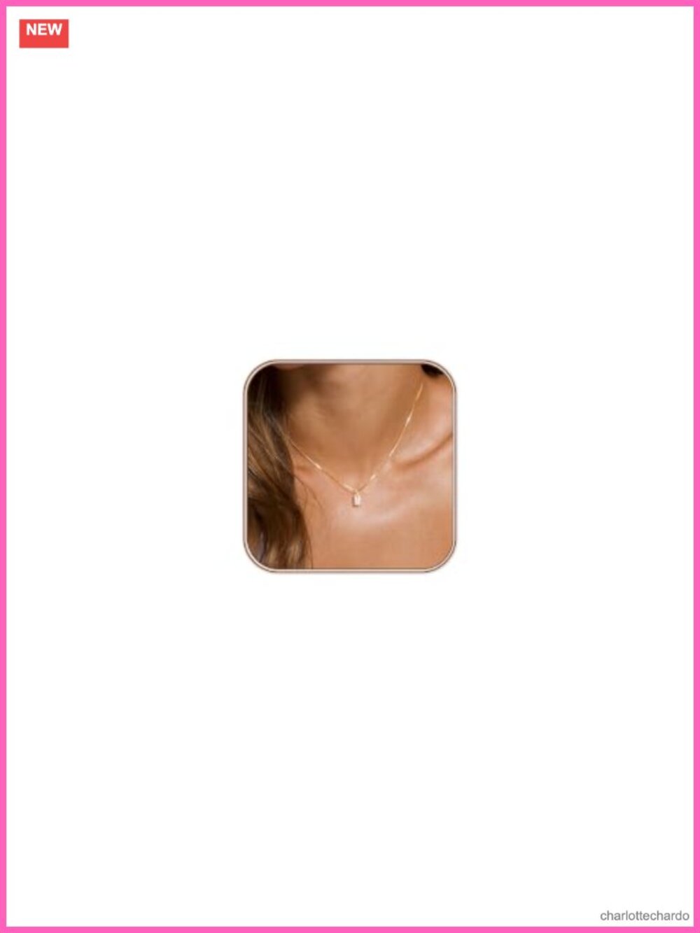 Dainty Gold Plated Birthstone Necklace for Women Cubic Zirconia Pendant